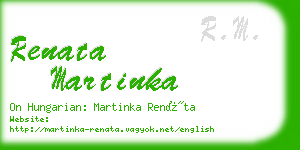 renata martinka business card